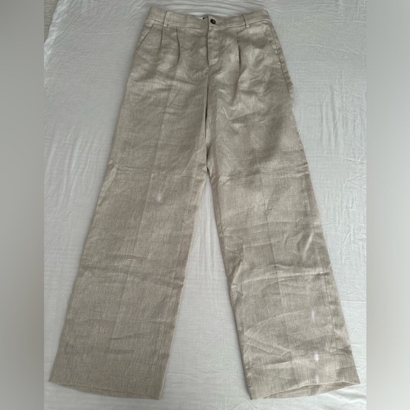 Banana Republic Palma Straight-Leg Linen Pant - Picture 2 of 6